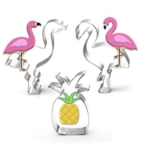 Hawaiian Cookie Cutter Set-6 Piece-Cactus, Pineapple, Flamingo, Monstera Leaf And Palm Tree-Tropical Cookie Cutters Molds For Summer Tropical Beach Party Supplies Decoratons #TOP7