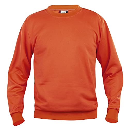 CliQue Unisex Adult Basic Round Neck Sweatshirt (XS) (Blood Orange)