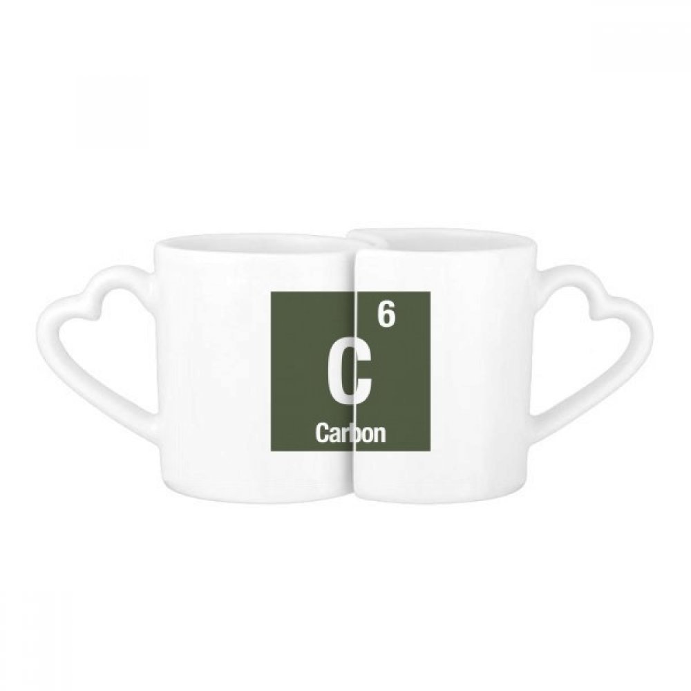 Mugs couple Carbone Science tasses céramique blanche motif chimique multicolore DIYthinker