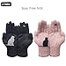 Gloves Women Cat Gloves 2 Pairs Thermal Gloves Cotton Cat and Bird Print Cute Gloves for Couples Free Size Casual Fashionable Outdoor Knitted Winter Gloves, Style1 + Black