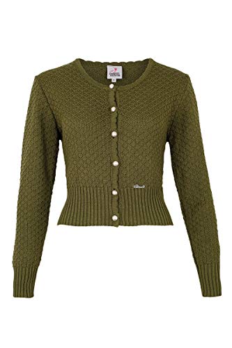 Turi Landhaus Damen Dirndlstrickjacke Oliv, 160-oliv, 36 Cover