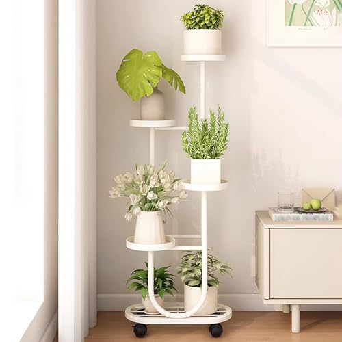 Support de plantes blanc en métal pour sublimer le balcon et le salon
