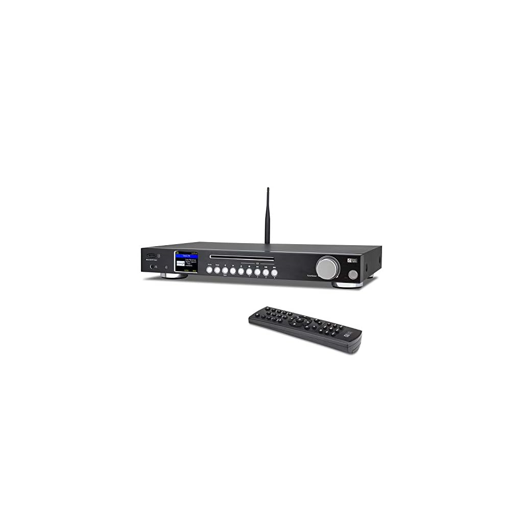 Ocean Digital WR-50CD Internetradio-tuner Wi-Fi/FM/DAB/DAB+ Bluetooth-ontvanger stereo-uitgangen op analoge en digitale…