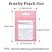Joycraft 100pcs Mylar Bags - 4x6 Inch, Resealable Zip, Matte Pink Plastic with Clear Window, Cute Small Bags for Jewelry, Candy, Data Cable