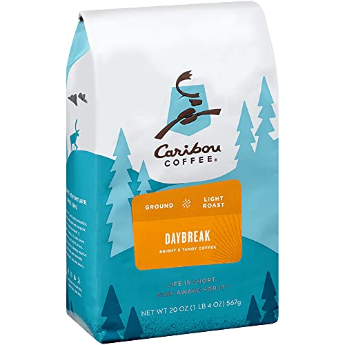 Caribou Coffee, Light Roast Ground Coffee - Daybreak Morning Blend 20 Ounce Bag
