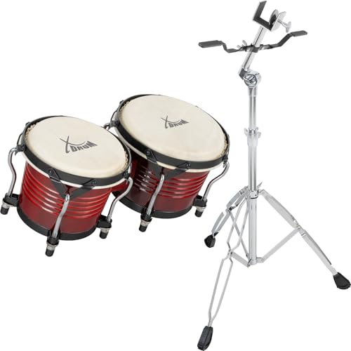 XDrum Bongos Pro Weinrot - 2 Trommeln mit 6,5