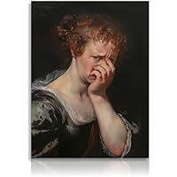 NymphFable Funny Bathroom Wall Decor Póster Woman is Covering