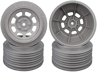 DE Racing -DS4-AS 4 Pieces Speedway SC Wheels for SC10 / SC5M +3mm Silver
