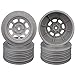 DE Racing -DS4-AS 4 Pieces Speedway SC Wheels for SC10 / SC5M +3mm Silver