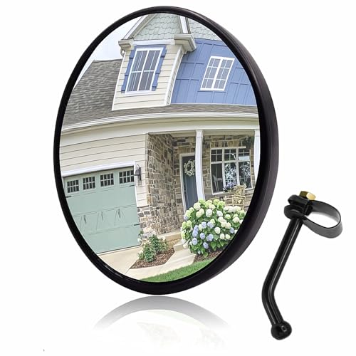 トラックバックミラー、丸トラック補助ミラー、広い視野、角度調整可能、凸面鏡 1個 5.75インチ