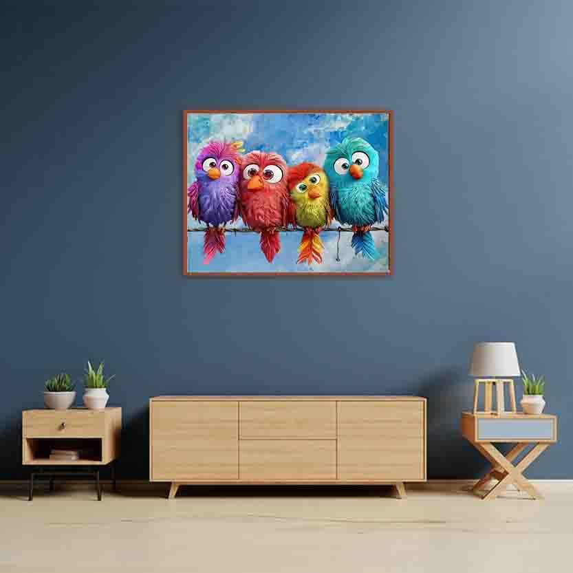 Image of Bird Cross Stitch Kits for Adults Beginner,Counted Cross Stitch Kits Printed Stitching Cute Patterns Dimensions Needlepoint Art Crafts Embroidery Kits for Adults Beginners (15.7x11.8 inch)