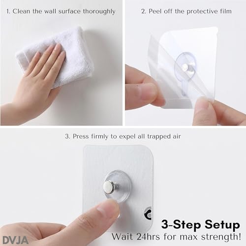Image of (30 Pack Photo Frame Hooks for Wall Without Drilling,Self Adhesive Hooks for Wall Heavy Duty Strong Nail Free for Hanging Photo Frame (Photo Frame Hook, 30)
