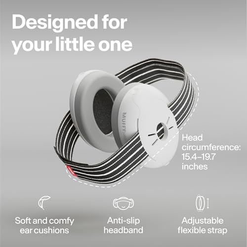 alpine muffy baby ear protection for babies and toddlers up to 36 months - ce amp ansi certified - noise reduction earmuffs - comfortable baby headphones against hearing damage amp improves sleep - black