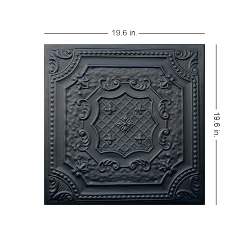 À LA MAISON CEILINGS R126 Bijou and Bee Bee Foam Glue-up Ceiling Tile (128 sq. ft./Case), Pack of 48, Black Matte by À LA MAISON CEILINGS - Image 2