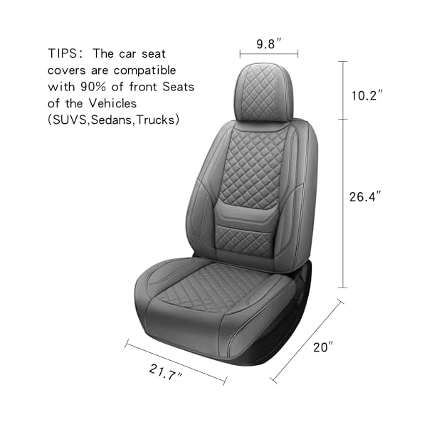 Full Coverage Car Seat Covers Universal Fit for Cars SUVs Pick-up Trucks with Waterproof Leatherette in Automotive Vehicle Interior Accessories - Image 3