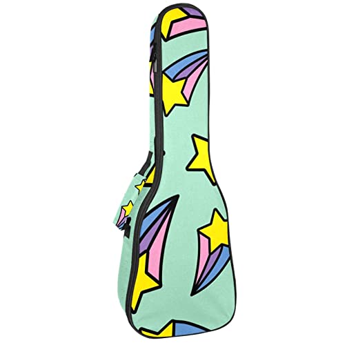 Housse pour ukulélé – Jaune arc-en-ciel – Étoile filante – 10 mm – Rembourrage épais en éponge de 53,3 cm – Avec sangles… - Les Beatles, Paul McCartney, John Lennon, RIngo Starr, George Harrison Housse pour ukulélé - Jaune arc-en-ciel - Étoile filante - 10 mm - Rembourrage épais en éponge de 53,3 cm - Avec sangles…