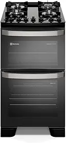 Fogão 4 bocas Electrolux Preto Experience Mesa vidro, 2 Fornos e Tripla Chama (FE4DP) - 127V