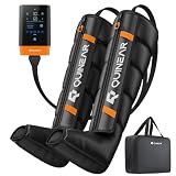 QUINEAR Cordless Leg Recovery System with 5-Zone Air Compression, Leg Massager for Circulation with...