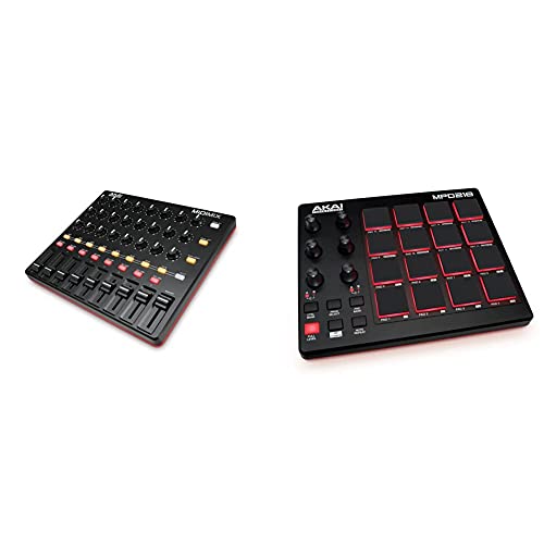 AKAI Professional MIDImix - Mixeur et Contrôleur MIDI avec 8 Faders et 24 Potentiomètre + Ableton Live Lite Inclus & Contrôleur MIDI USB avec 16 Dum Pads sensibles à la vélocité type MPC