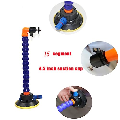 Image of 4.5 inch Heavy Duty Hand Pump Suction Cup with Flexible Stand for Dent Repair Light, Paintless Dent Repair Tool