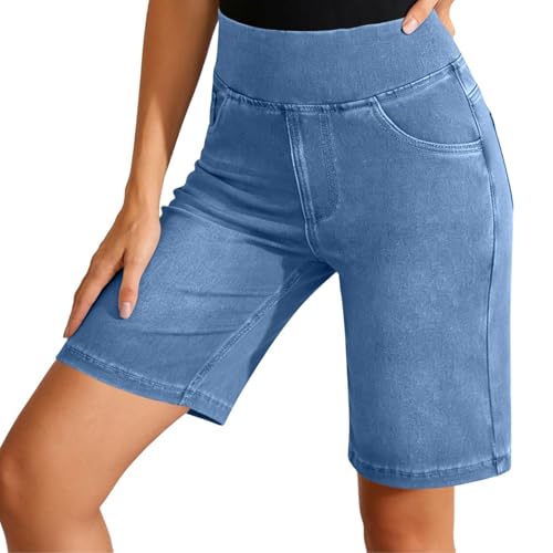 Short en jean respirant longueur genou en tissu doux anti-frottement