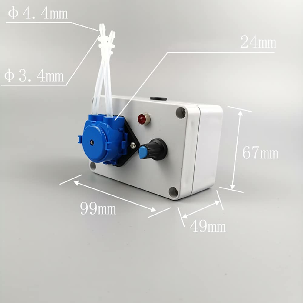 Pompe Péristaltique Miniature, Pompe Auto Amorçante de Qualité Alimentaire, Pompe Doseuse à Circulation de Laboratoire, Réglable Avec Interrupteur Au Pied 10-70ML/MIN