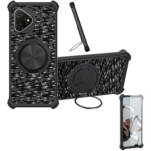 �Ή� Mobiwire Pulse H6032+ �P�[�X Phone Case [1�� 9H+�d�x���� �K���X�t�B����][360°��]���X�^���h�A�}�O�l�b�g��]CX-11-HEI