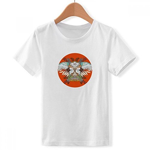 T-shirt blanc Ukiyo-E en coton pour garçon avec motif arbre japonais