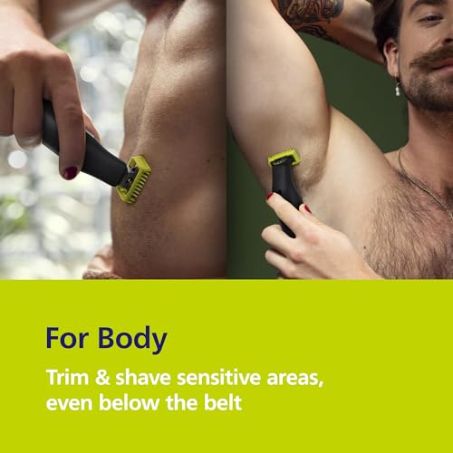 Philips OneBlade Pro 360 Authentic Face & Body Electric Beard Trimmer, Shaver and Bodygroomer, 2X 360 Blades, 1x 14-Length Comb, 1x Body Kit, 1x Charging Stand, 1x Travel Case, QP6652/30 - 3