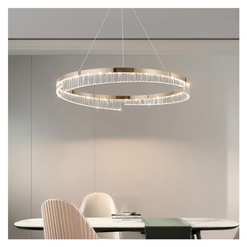 Lustre LED Lumineux Or Pâle pour Illuminer Votre Salle à Manger