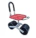 SKYWPOJU Carrello da Giardino Sedile da Lavoro con rotelle per Esterni, Giardino, Cortile, carrozzino, Scooter, per piantare, Sedile Girevole Regolabile a 360 Gradi (Color : Red Foldable)