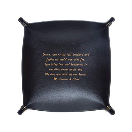 Swanky Badger Personalized Catchall Tray: Black Message