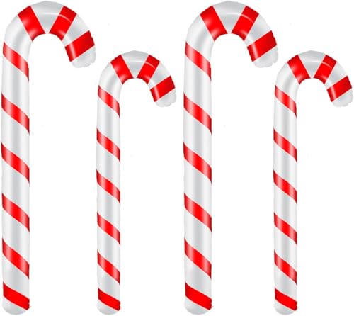 Aufblasbare Zuckerstangen, 4PCS Weihnachten...