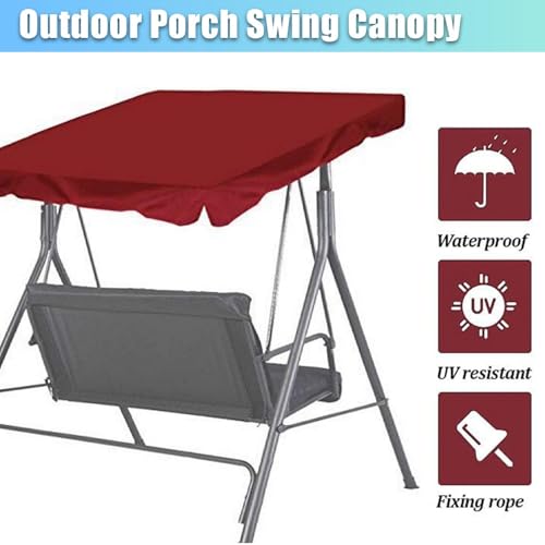 Toldo impermeable de repuesto para columpio exterior cubierta parasol jardín 3 plazas ajustable 4