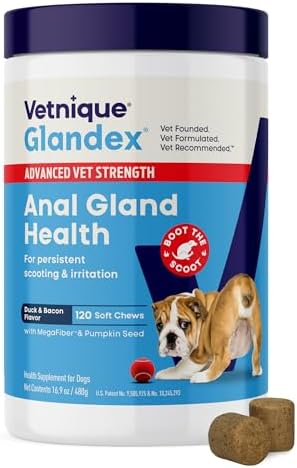 Vetnique Glandex Advanced Anal Gland Dog Chews & Rear End Dog Wipes Bundle image 4