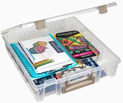 ArtBin Super Satchel 1 Compartment Box Clear Craft Organizer Storage Case ArtBin Super Satchel 1 Compartment Box Clear Craft Organizer Storage Case