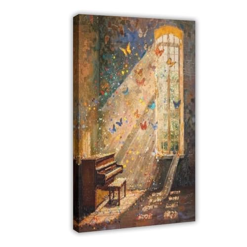 Impression sur toile papillons pour raviver un mur blanc de chambre ou bureau