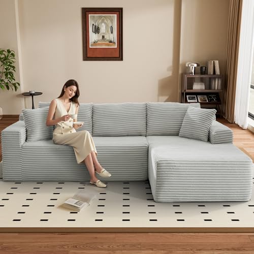105" Cloud Sectional Modular Couch, Modern Minimalism L Shape Sofa,