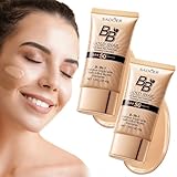 Generic Korean BB Cream with SPF 50, 9 in 1 BB Cream Sunscreen SPF 50 Korean Waterproof Sweatproof, Foundation Full Coverage Tinted Moisturizer, Facial Concealer for Oily Skin, Dry Skin (2Pcs 01#)