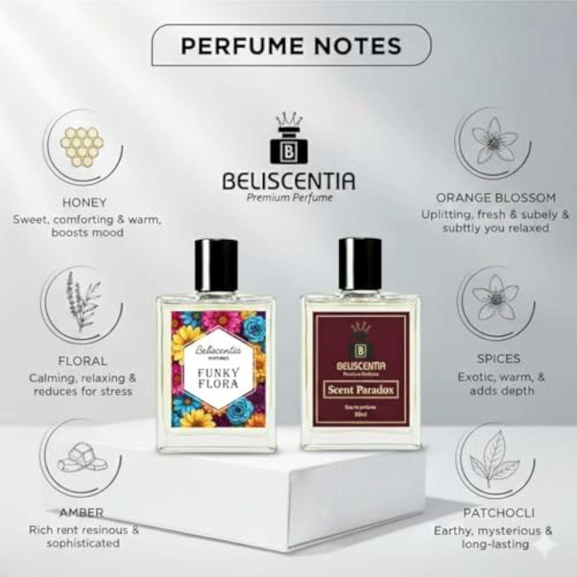 Funky Flora & Scent Paradox Perfume Combo, 2 x 50 ml