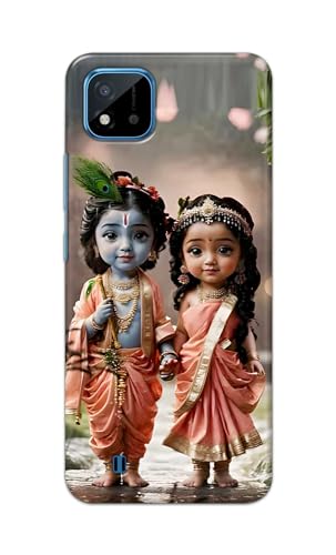 Image of Printed Hard Back Cover for Realme C20 Back Cover (Radha Krishna Love -J2) -190724(EA)