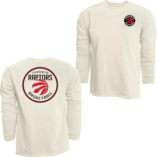 Blue 84 Standard NBA Officially Licensed Long Sleeve T-Shirt Ringspun Front/Back Ivory
