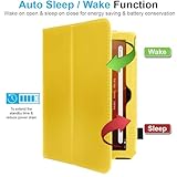 TECHGEAR Smart Case For Amazon Fire HD 10 (13th Generation / 2023 & 11th Generation / 2021) Slim PU Leather Folio Smart Stand Case Cover with Hand Strap & Auto Wake/Sleep [Yellow] - Image 3