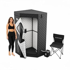 SAUNABOX® SmartSteam Kit Pro Portable Home Steam Sauna | 1 Person Sauna Tent
