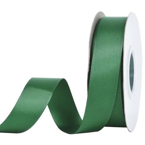 YAMA Forest Green Grosgrain Ribbon 1 Inch Continuous 25 Yards
