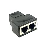 2 way internet cable splitter Convierte tu conexión RJ45 en dos tomas de corriente fácilmente con este divisor de red RJ45.