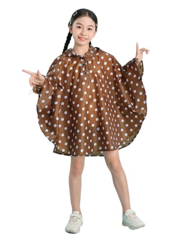 Image of Freesmily Kids Cute Raincoat Waterproof Rain Poncho Jacket Coat for Girls Boys