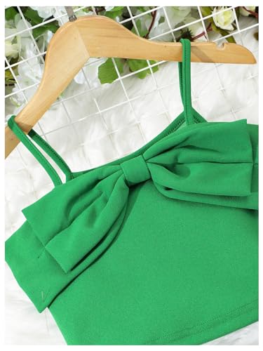 Image of WDIRARA Girl's 2 Piece Set Bow Knot Cami Top Skorts Outfits