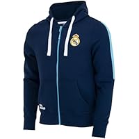 Real Madrid - Chaqueta con capucha y cremallera para hombre,