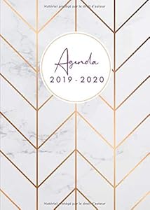 Book's Cover of Agenda 2019-20: Agenda 18 mois journalier 2019-20 - format A5 - juillet 2019 à décembre 2020, motif motif abstrait marbre
